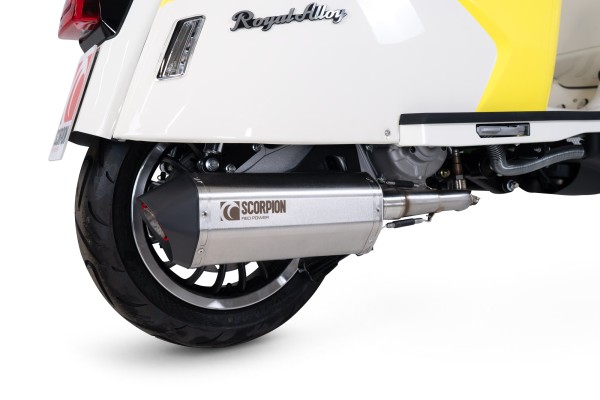 Scorpion Exhaust Scorpion Royal Alloy GP125 LC Exhaust Stainless NEW ENGINE STYLE